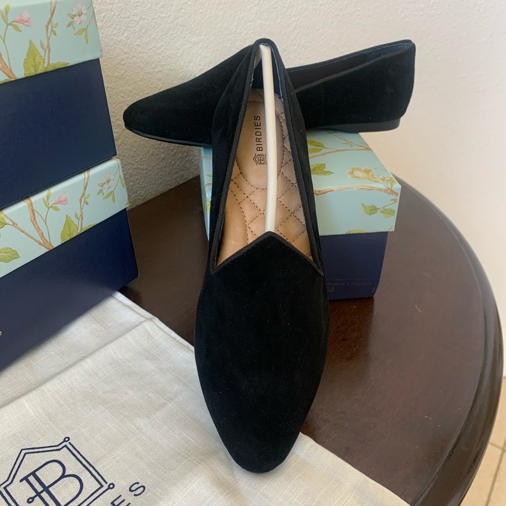 Birdies the Heron Black suede size 5.5